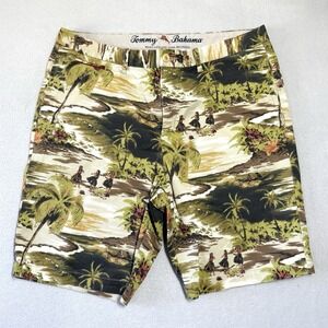 Tommy Bahama Shorts Mens 36 Hula Girl All Over Print Chino Island Beach Tropical